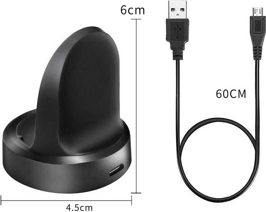 Rengareng Siyah Gear S3 USB Şarj Kablosu