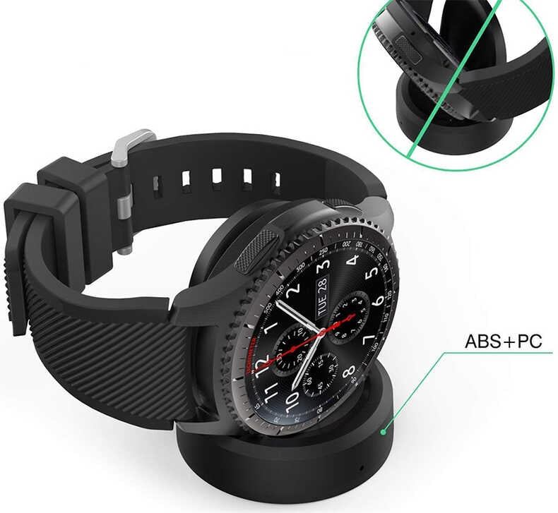 Rengareng Siyah Gear S3 USB Şarj Kablosu