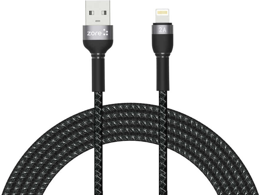 Rengareng Siyah Shira Serisi Lightning USB Kablo 3 Metre