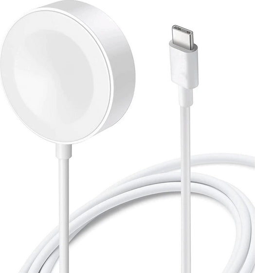 Rengareng Beyaz Akıllı Saat Wireless Type-C Şarj Kablosu 1m