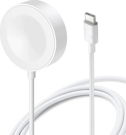 Rengareng Beyaz Akıllı Saat Wireless Type-C Şarj Kablosu 1m