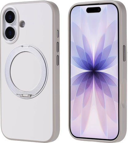 Rengareng iPhone 17 Kılıf M-Safe Şarj Özellikli Standlı Mnc Proton Silikon Kapak - Gri