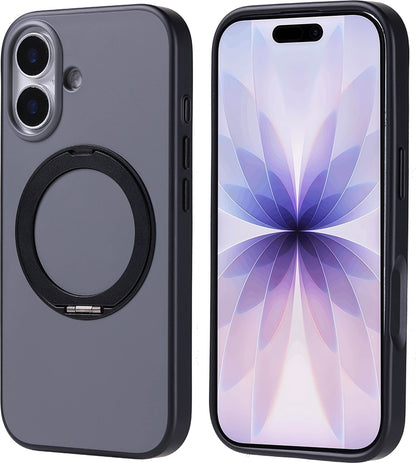 Rengareng iPhone 17 Kılıf M-Safe Şarj Özellikli Standlı Mnc Proton Silikon Kapak - Gri