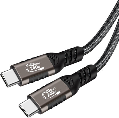 Rengareng Siyah QG01 Type-C To Type-C Usb4 Pd Data Kablosu 240W 40GBPS 8K@60Hz 1.2 Metre
