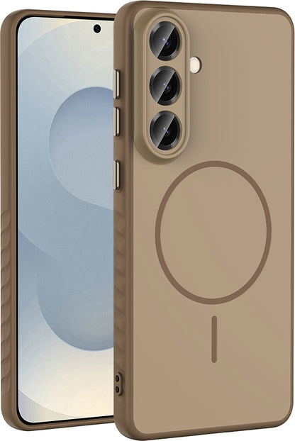 Rengareng Galaxy A37 Kılıf M-Safe Şarj Özellikli Zore Tea Kapak - Gold