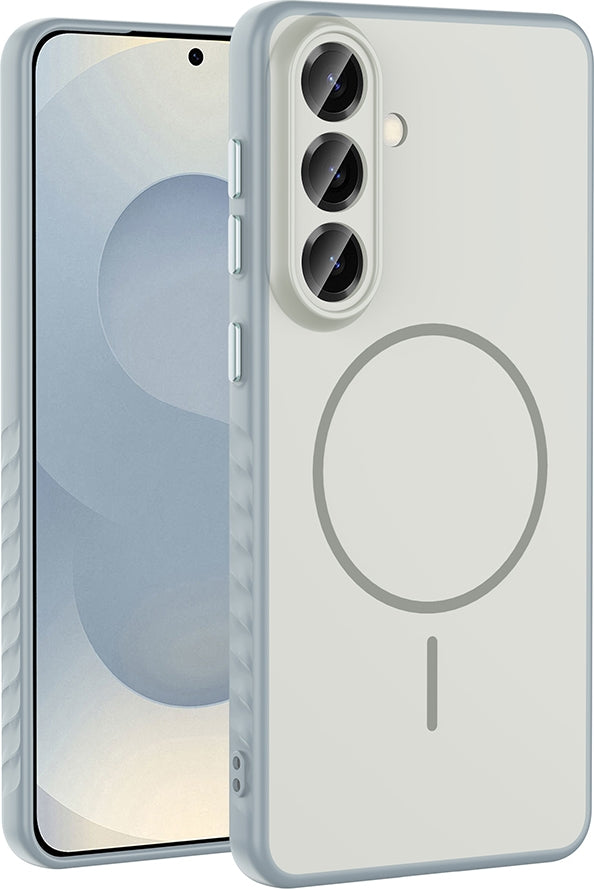 Rengareng Galaxy A57 Kılıf M-Safe Şarj Özellikli Zore Tea Kapak - Lacivert
