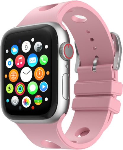Rengareng Watch 7 45MM Delikli Tasarım Zore KRD-147 Silikon Kordon - Pembe