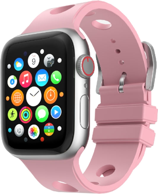 Rengareng Watch 7 45MM Delikli Tasarım Zore KRD-147 Silikon Kordon - Pembe