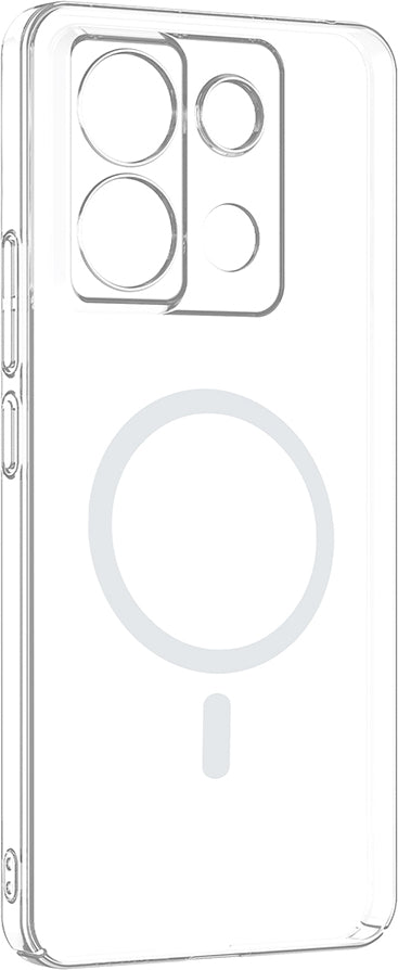 Rengareng Redmi Note 13 Pro 4g Kamera Korumalı M-Safe Şarj Özellikli Şeffaf Zore London Silikon Kapak - Şeffaf