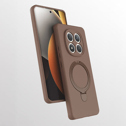 Rengareng Redmi Note 15 4g Kılıf M-Safe Şarj Özellikli Standlı Zore Samara Kapak - Desert Gold