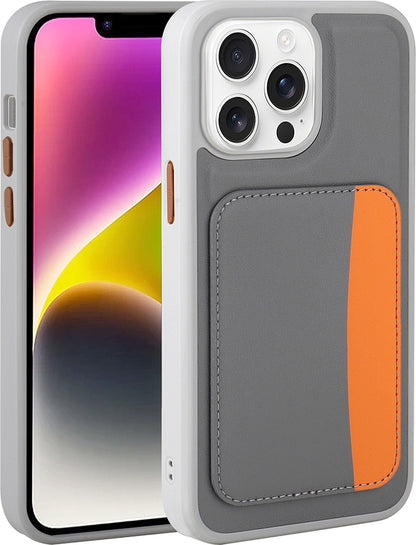 Rengareng iPhone 16 Pro Kılıf Kartlıklı Zore X-Kart Silikon Kapak - Siyah