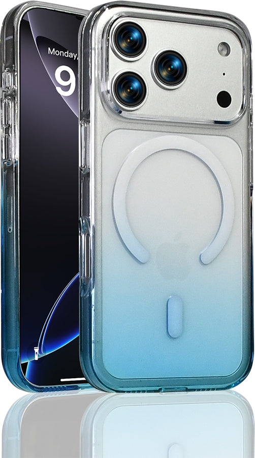 Rengareng iPhone 17 Pro Kılıf M-Safe Şarj Özellikli Zore Septik Silikon Kapak - Turkuaz