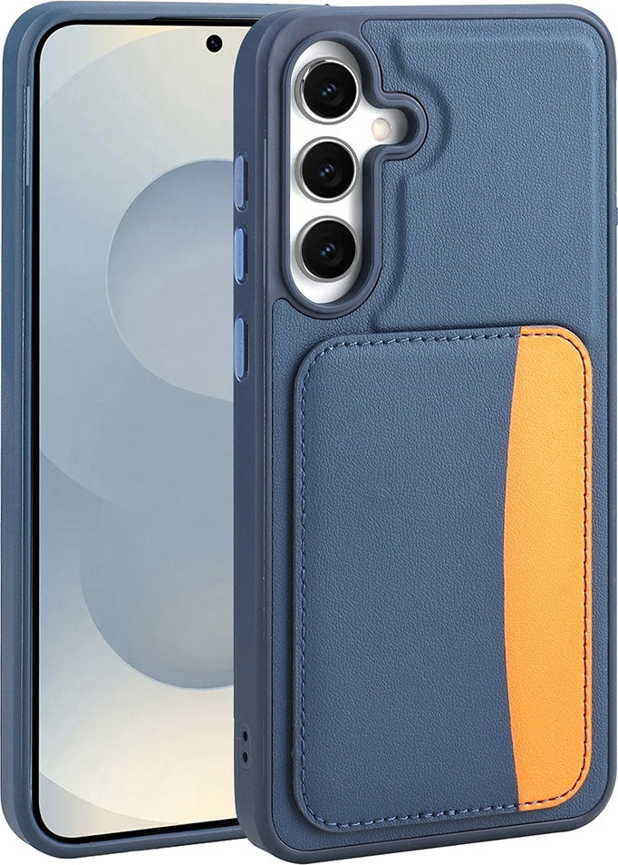 Rengareng Galaxy S25 Fe Kılıf Kartlıklı Zore X-Kart Silikon Kapak - Kahverengi
