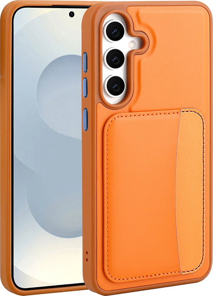 Rengareng Galaxy A36 Kılıf Kartlıklı Zore X-Kart Silikon Kapak - Siyah