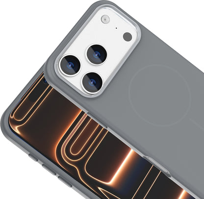 Rengareng iPhone 17 Pro Kılıf M-Safe Şarj Özellikli Metal Kamera Çerçeveli Mnc Edi Silikon Kapak - Lila