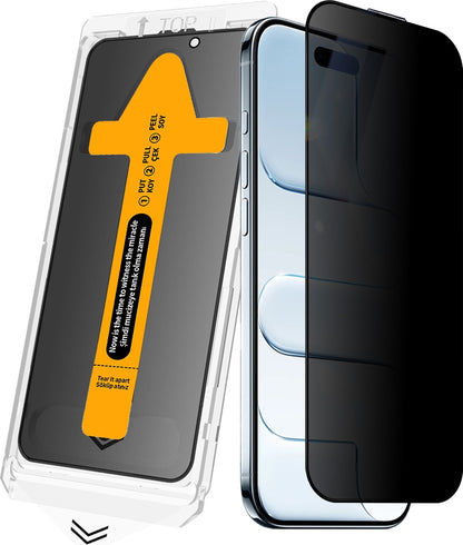 Rengareng iPhone 17 Pro Mnc 2.5d Oliv Privacy Temperli Cam Ekran Koruyucu + Kolay Uygulama Aparatı - Siyah