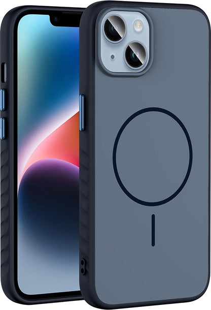 Rengareng iPhone 13 Kılıf M-Safe Şarj Özellikli Zore Tea Kapak - Turuncu