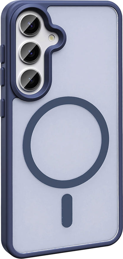 Rengareng Galaxy S26 Plus Kılıf M-Safe Şarj Özellikli Mat Arka Yüzey Zore Sio Kapak - Lacivert