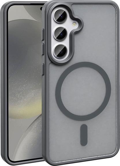 Rengareng Galaxy S26 Plus Kılıf M-Safe Şarj Özellikli Mat Arka Yüzey Zore Sio Kapak - Derin Mor