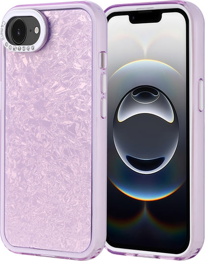 Rengareng iPhone 17E Kılıf Taşlı Tasarımlı Zore Kapi Kapak - Lila