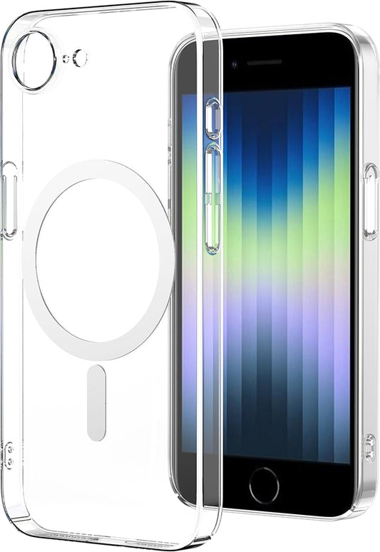 Rengareng iPhone 17E Kılıf Zore M-Safe Şarj Özellikli Şeffaf Kamera Çerçeveli Porto Kapak - Şeffaf