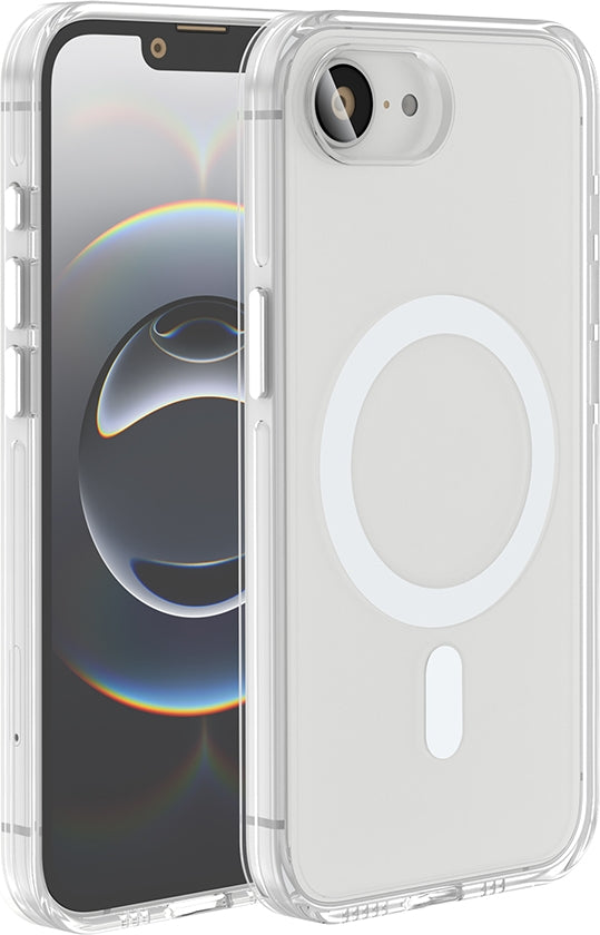 Rengareng iPhone 17E Kılıf M-Safe Şarj Özellikli Kamera Korumalı Zore Kripto Kapak - Şeffaf