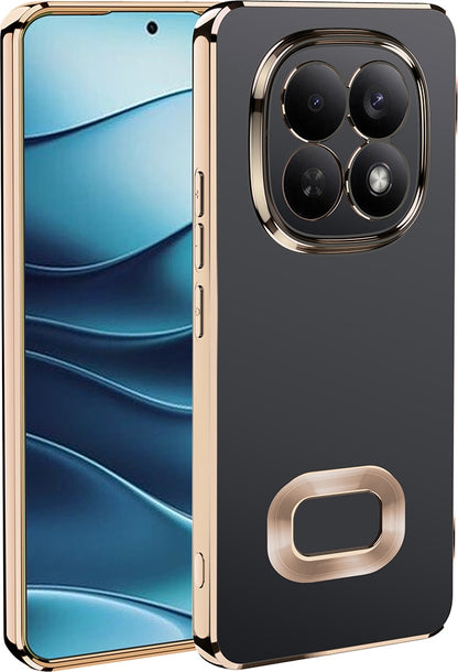Rengareng Redmi Note 15 5g Kılıf Kamera Korumalı Logo Gösteren Zore Omega Kapak - Gold