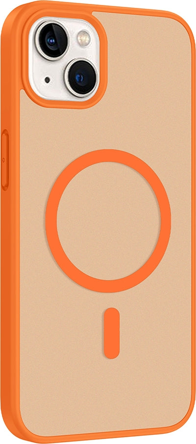 Rengareng iPhone 13 Kılıf M-Safe Şarj Özellikli Zore Babet Kapak - Desert Gold