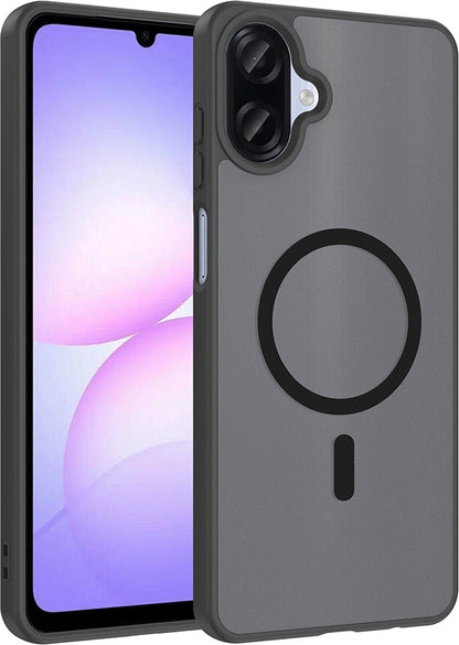 Rengareng Galaxy A07 Kılıf M-Safe Şarj Özellikli Zore Babet Kapak - Siyah