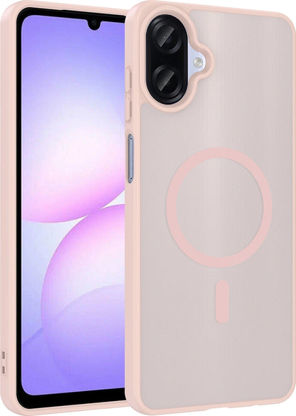 Rengareng Galaxy A07 Kılıf M-Safe Şarj Özellikli Zore Babet Kapak - Siyah
