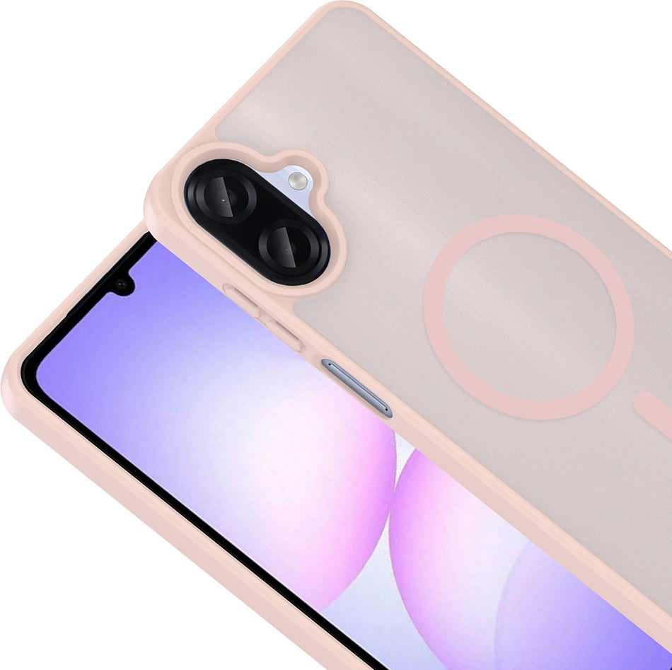 Rengareng Galaxy A07 Kılıf M-Safe Şarj Özellikli Zore Babet Kapak - Siyah