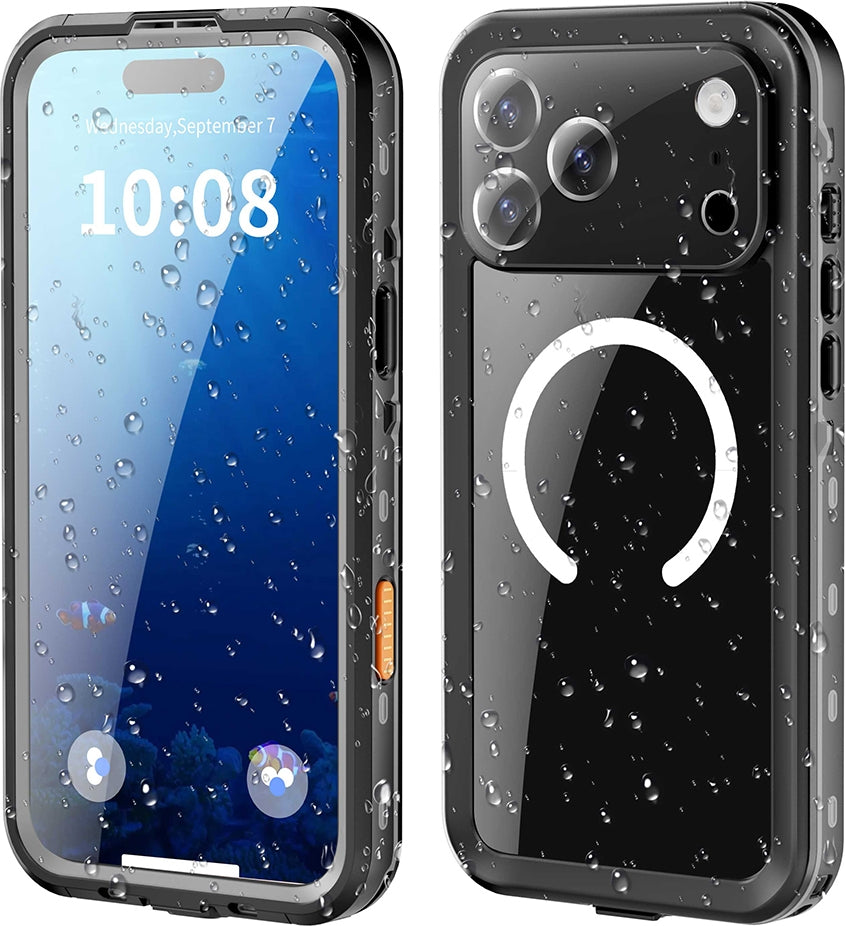 Rengareng iPhone 17 Pro Max Kılıf 1-1 Su Geçirmez Kılıf - Siyah