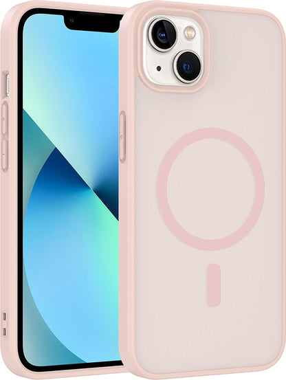 Rengareng iPhone 14 Kılıf M-Safe Şarj Özellikli Zore Babet Kapak - Turuncu