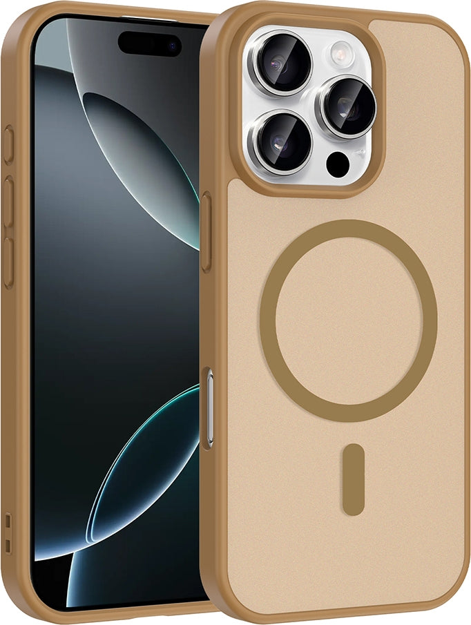 Rengareng iPhone 16 Pro Max Kılıf M-Safe Şarj Özellikli Zore Babet Kapak - Gri