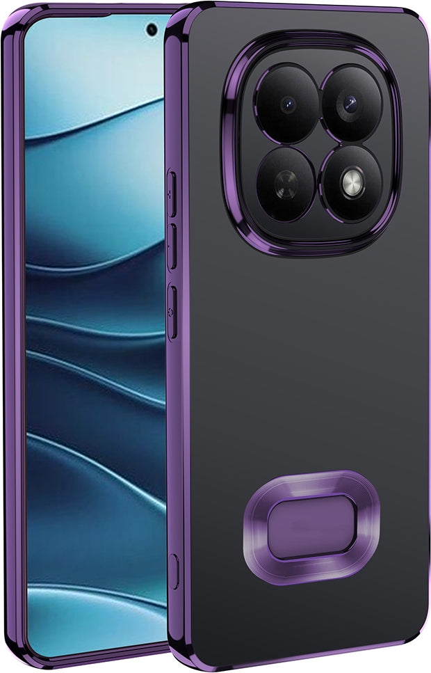 Rengareng Redmi Note 15 Pro Plus Kılıf Kamera Korumalı Logo Gösteren Zore Omega Kapak - Derin Mor