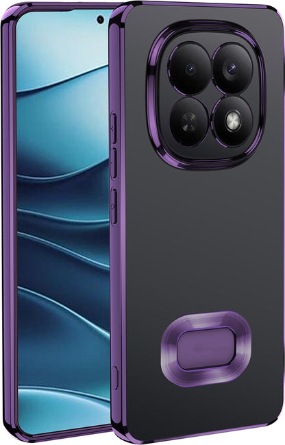 Rengareng Redmi Note 15 Pro Plus Kılıf Kamera Korumalı Logo Gösteren Zore Omega Kapak - Derin Mor