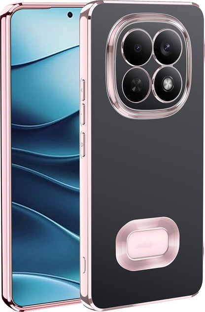Rengareng Redmi Note 15 5g Kılıf Kamera Korumalı Logo Gösteren Zore Omega Kapak - Rose Gold