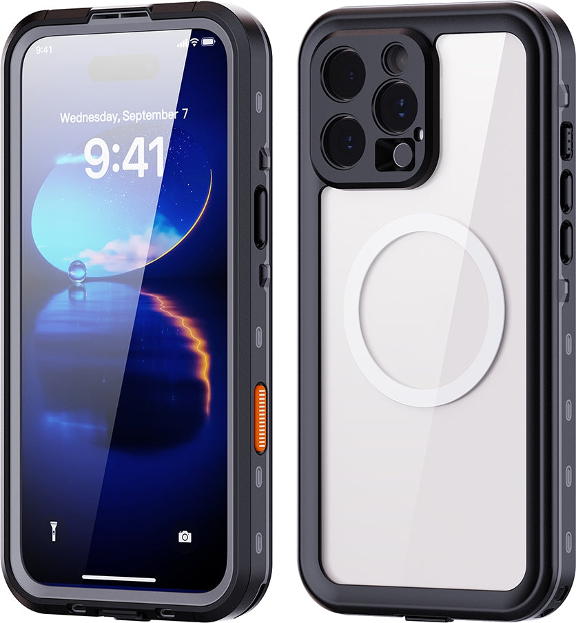 Rengareng iPhone 16 Pro Max Kılıf 1-1 Su Geçirmez Kılıf - Siyah