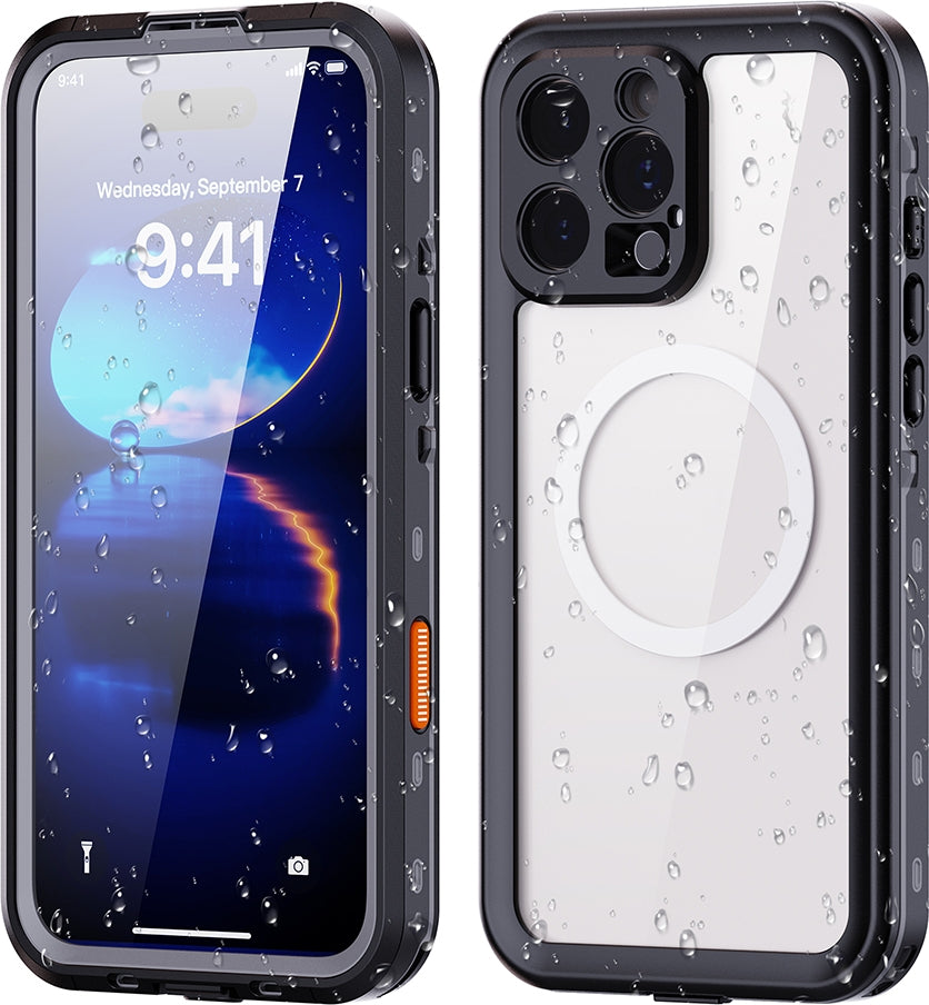 Rengareng iPhone 16 Pro Max Kılıf 1-1 Su Geçirmez Kılıf - Siyah