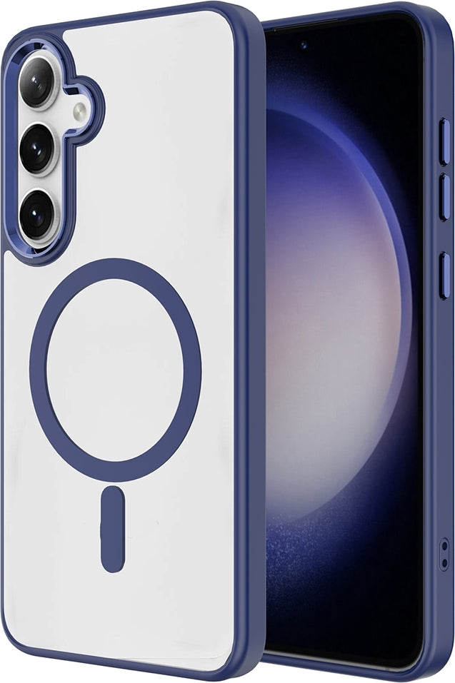 Rengareng Galaxy S26 Plus Kılıf M-Safe Şarj Özellikli Zore Krom M-Safe Silikon Kapak - Turuncu