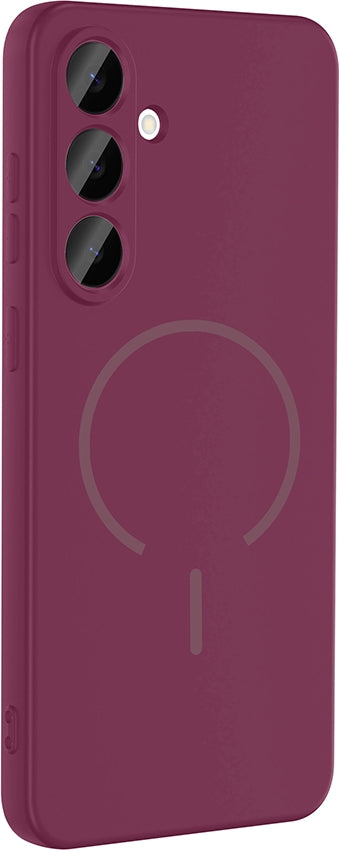 Rengareng Galaxy S26 Plus Kılıf M-Safe Şarj Özellikli Zore Meta Kapak - Mürdüm