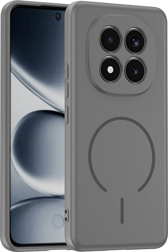 Rengareng Redmi Note 15 Pro 4g Kılıf M-Safe Şarj Özellikli Mnc Meta Kapak - Titanyum-Gri