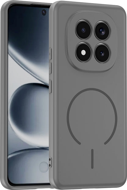 Rengareng Redmi Note 15 Pro 4g Kılıf M-Safe Şarj Özellikli Mnc Meta Kapak - Titanyum-Gri