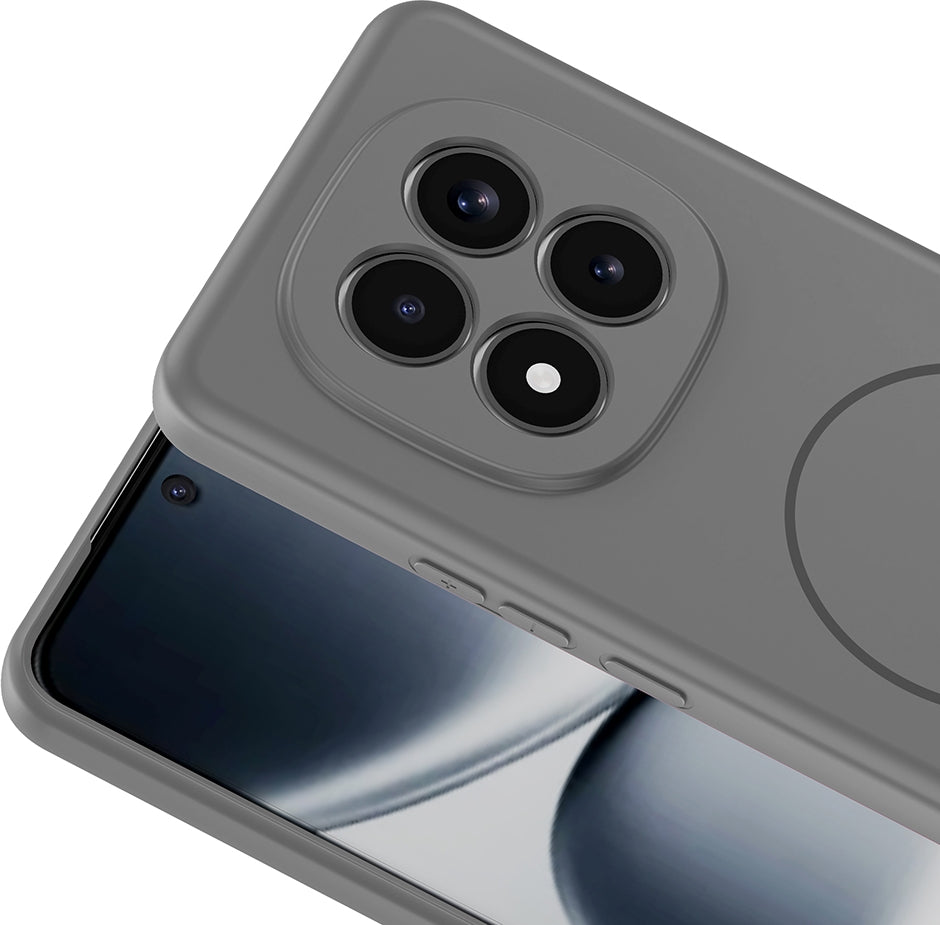 Rengareng Redmi Note 15 Pro 4g Kılıf M-Safe Şarj Özellikli Mnc Meta Kapak - Titanyum-Gri