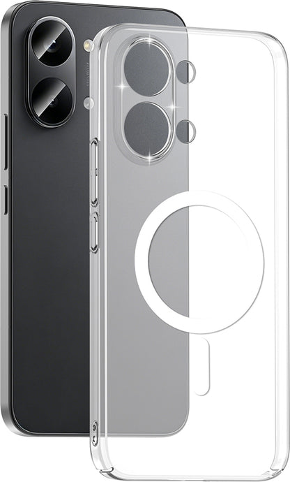Rengareng Poco X8 Pro Max Kamera Korumalı M-Safe Şarj Özellikli Şeffaf Mnc London Sert Pc Kapak - Şeffaf