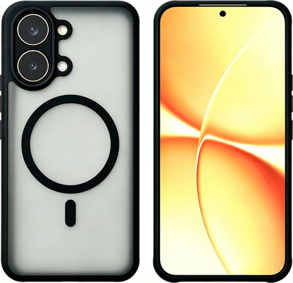 Rengareng Poco X8 Pro Max Kılıf M-Safe Şarj Özellikli Kamera Korumalı Mnc Lunex Kapak - Siyah