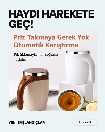 Şarjlı Model Otomatik Karıştırmalı Bardak Kahve Bardağı Yüksek Değerli Elektrikli Karıştırma Bardağı Dönen Manyetik Su Bardağı