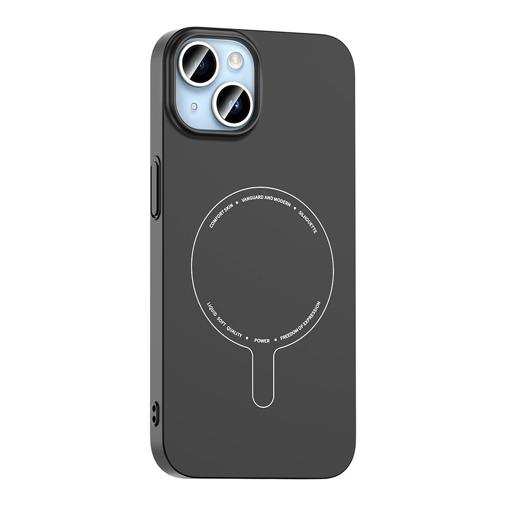 iPhone 13 Kılıf M-Safe Şarj Özellikli Kamera Korumalı MNC Elio Sert PC Kapak - Lacivert