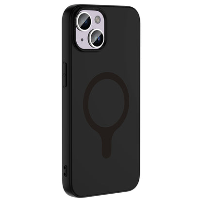 iPhone 13 Kılıf M-Safe Şarj Özellikli MNC Aris Silikon Kapak - Siyah