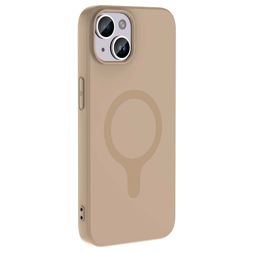 iPhone 14 Kılıf M-Safe Şarj Özellikli MNC Aris Silikon Kapak - Siyah
